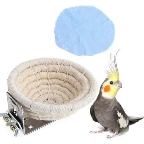 Nichoir pour inséparables et petits perroquets, 11,5 cm, nid confortable pour les perroquets et oiseaux de petite et moyenne taille