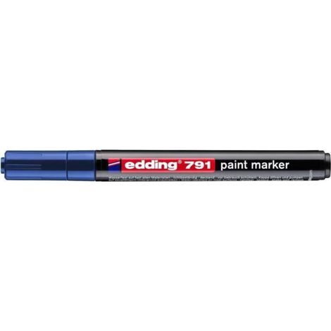Marqueur Peinture - Pointe Fine 1-2 Mm - Indélébile Opaque - Pour Métal Bois Verre Plastique - Bleu - Unité (1/2)