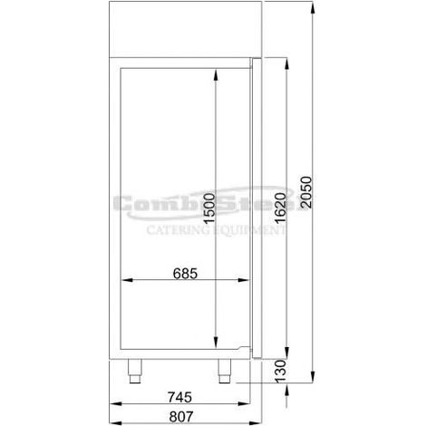 Armoire négative - Vitrée inox 1400 litres - Combisteel (1/3)