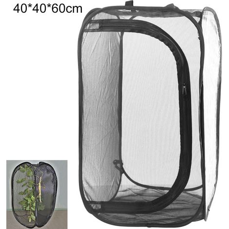 Invernadero plegable, jaula para insectos, malla transpirable, ventana de vinilo, observación de mariposas, exterior (1/5)