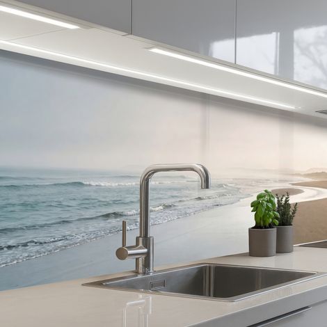 Kitchen Splashback Coastline - Beach - Ocean 250x60 cm (1/5)