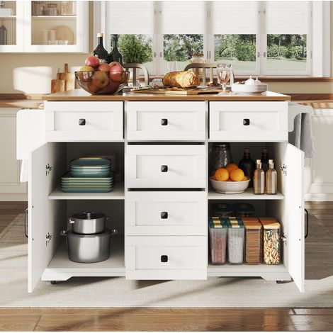 Mueble almacenamiento plegable con mesa y gran espacio OKMYHOME (1/5)