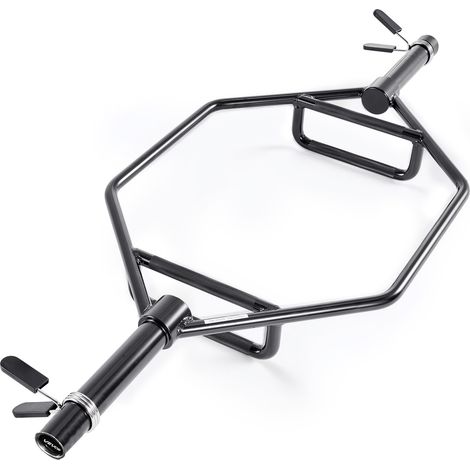 VEVOR Barra per Manubrio Esagonale con Impugnatura Antiscivolo per Allenamento 50 mm Capacita di Carico 360 kg, Attrezzatura per Sollevamento Pesi Allenamento della Forza, da Palestra per Squat (1/5)