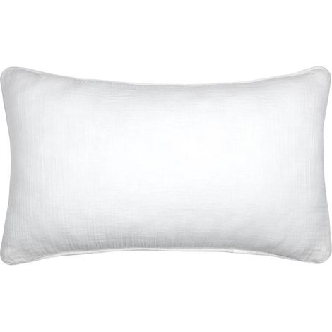 Coussin en gaze de coton 30 x 50 cm Pop colors ecru (1/4)