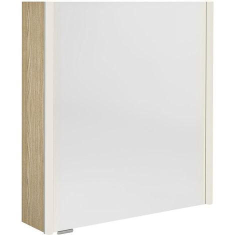 ALIX Armoire à miroir avec éclairage LED 66x70x17,5cm, gauche/droite, Elm Bardini (1/2)