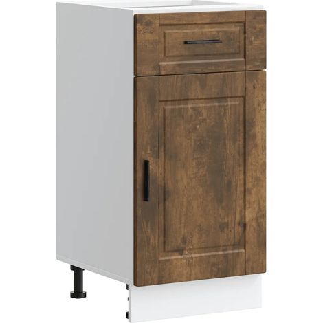 Armario de cocina Porto roble ahumado madera contrachapada 40 x 46 x 81,5 cm espacio optimizado diseño moderno 020050257 (1/5)