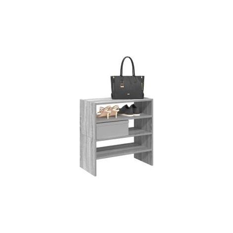 Étagères à chaussures 2 pcs empilable sonoma gris 60x30x30,5 (1/5)