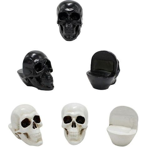 Voici une proposition de titre en français (190 caractères maximum) :

Porte-crâne Halloween, support pour plantes grasses, décoration crâne squelette, accessoire effrayant pour succulentes, déco maca (1/4)
