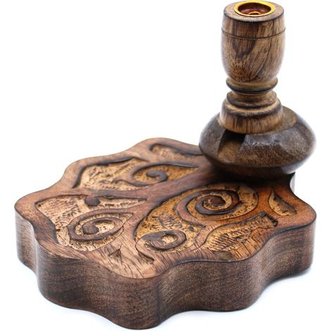 Brûleur à refoulement en bois de manguier Sm - Arbre de vie- Vendu par 1 (1/4)