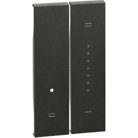 Enjoliveur Living Now pour variateur 2 modules - noir (BTKG19) (1/2)