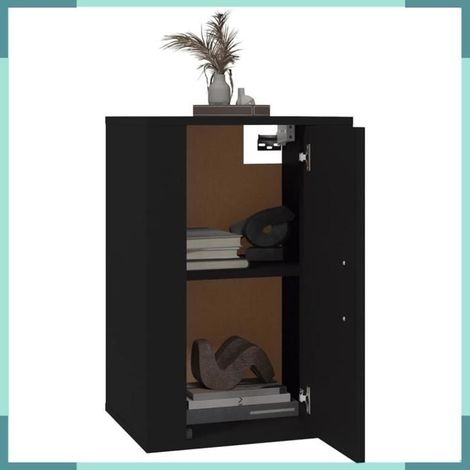 816658 Meuble TV mural Noir 40x34,5x60 cm (1/5)