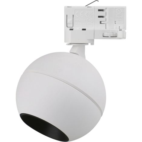 Proyector carril tilt UKU2 Corte de fase L,C LED COB 7W 881lm(687lm)/913lm(718lm)/954lm(740lm) CRI90 2700K/3000K/4000K 24º Blanco Negro