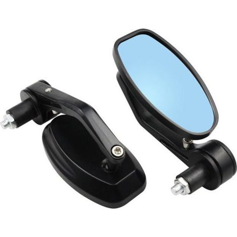 Rétroviseur - Pour Vélo Vélo Électrique Moto - Vision 360° Réglable Hauteur - Verre Trempé ABS - Noir - 19 x 9,5 x 6 cm - 1 Pièce (1/4)
