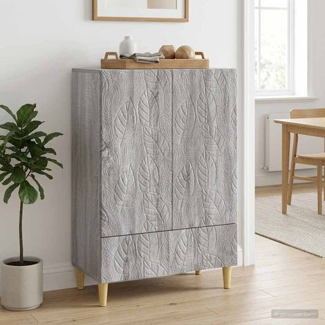 Aparador Sonoma gris 66 x 34,5 x 95 cm Madera de ingeniería (1/4)