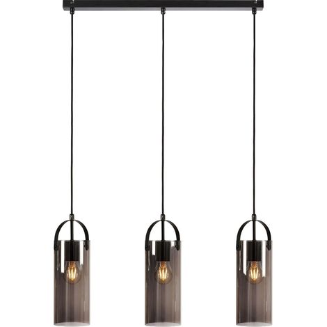 Suspension 3xe27 max 15w verre fume noir - markslojd - glory (1/3)