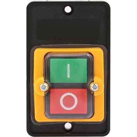 Drucktaster, AC220V/380V 10A Wasserdichter Drucktaster Sicherheits-Ein/Aus-Drucktaster für mechanische Geräte Textilmaschinen