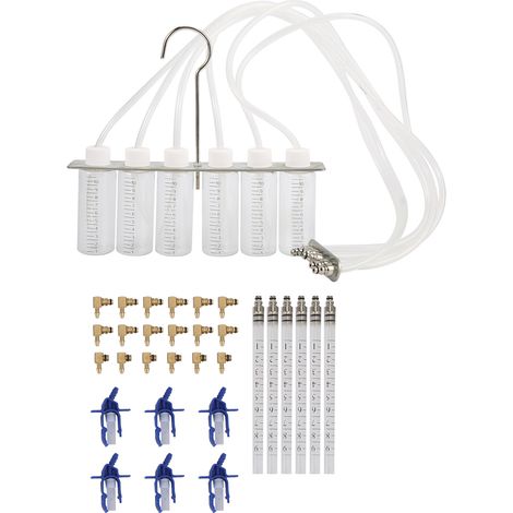 Kit de Test de Fuite Rail Commun Adaptateur Débitmètre Diesel pour 6 Cylindres Détecteur Injecteur (1/5)