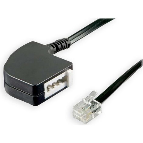 GOOBAY Adaptateur téléphonique, Prise RJ11-TAE/F, noir