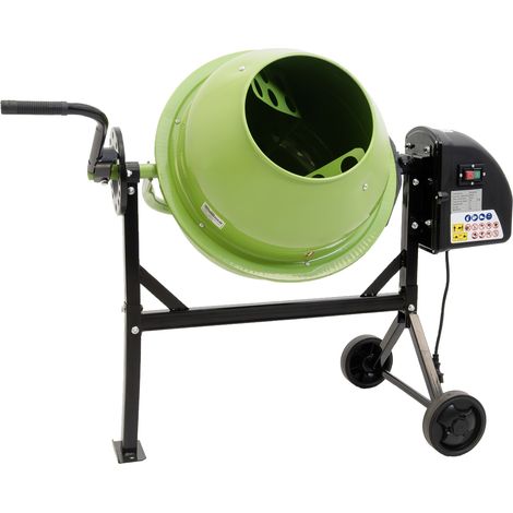 Betonmischer 70L Fassungsvermögen 230V 275W 27,5 U/min Zahnräder aus Guss Zementmischer
