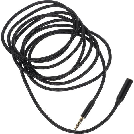 Câble Rallonge Audio 3,5mm Noir en Cuivre, Compatible Large, Plug And Play, pour Casque et Ordinateur Divers Scénarios (1/5)