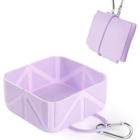 Gamelle pliable pour animaux - Gamelle portable et pliable - Mousqueton inclus - Gamelle de voyage pour chiens et chats - 500 m (1/5)