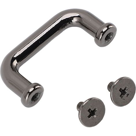 20 Sets Bogenbrückenschnalle 21x10,5x7mm Metall galvanisiert D-Ring-Schnalle Kettenriemenverbinder für Handtaschen und Taschen Silber Schwarz (1/5)