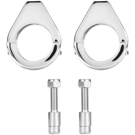 Generic Support de Clignotant, Support de Clignotant en Alliage d'aluminium Pratique 1 Paire pour Accessoire de Moto (Argent électrolytique) (1/5)