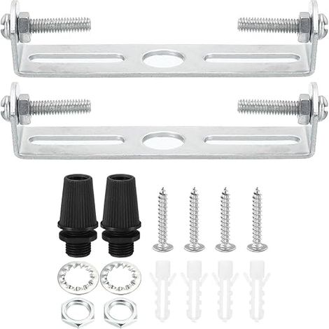 Support de Fixation Plafonnier 75mm avec Vis Rondelle Écrou (1/5)