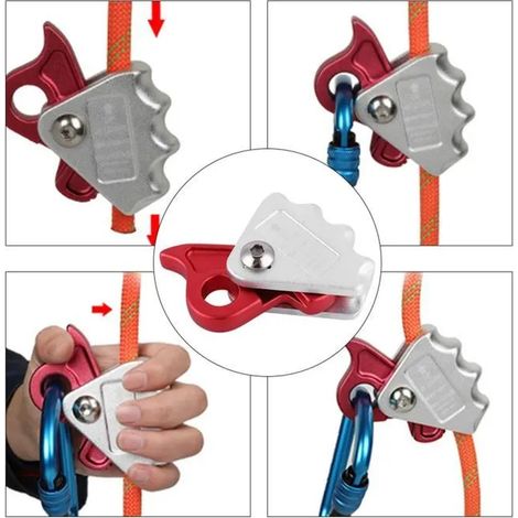 Dispositif de verrouillage de corde d'escalade léger et compact - Blanc - Adulte - Mixte - Escalade