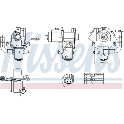 Vanne EGR Nissens 98264 DACIA 1412900Q0D 1471000Q0D 1471000Q0K 8200836385