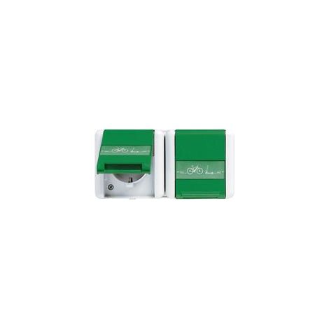 Prise double jung 16 A 250 V montage en surface
