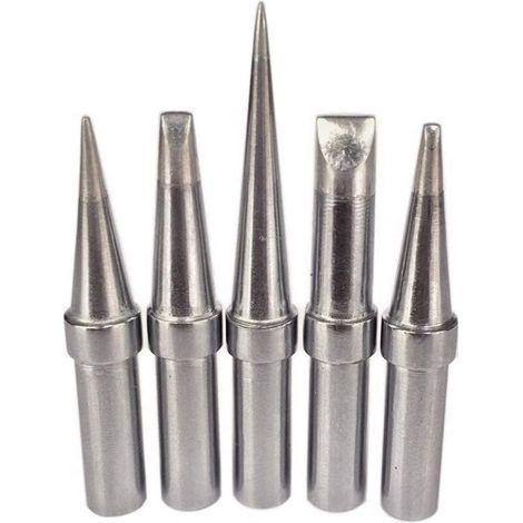 Lot De 5 Pointes De Fer À Souder De Rechange Pratiques Sans Plomb Eta Etb Etd Ets Ett Pour Weller Wesd51 Wesd50 Wcc100 (1/5)