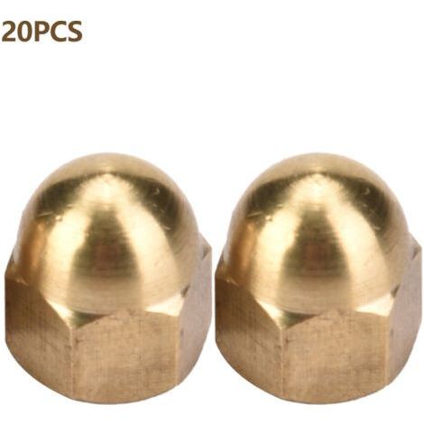 Kit de tuercas ciegas de latón, tuercas hexagonales de cabeza abombada, fijaciones para vehículos (M6, 20 piezas) (1/5)
