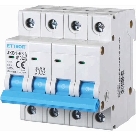 ETTROIT Thermomagnetschalter 4P 32A 380V 6KA JX143260 (1/4)