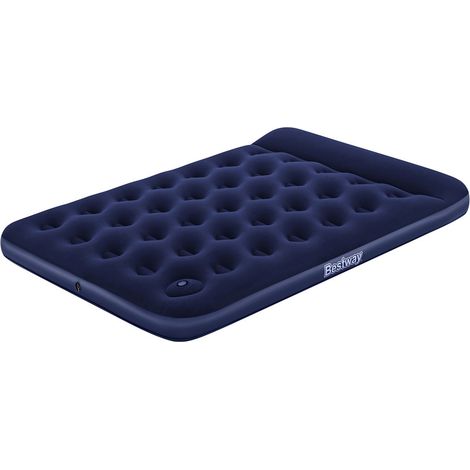 TRADE SHOP - Materasso Gonfiabile Matrimoniale Floccato Con Pompa A Pedale Integrata 191x137x28cm 67225 -