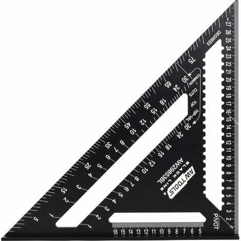 Squadra awtools black line alluminio 61 cm incisione laser