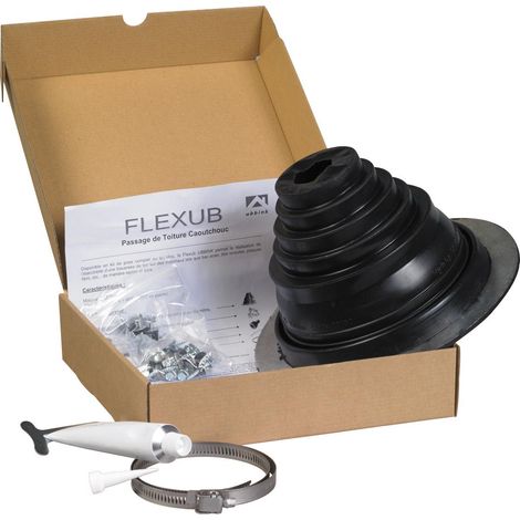 Ubbink – Flexub en kit Ø75 à 150 mm – Solin de toit pour bac acier – Résistant aux intempéries – Installation facile et rapide