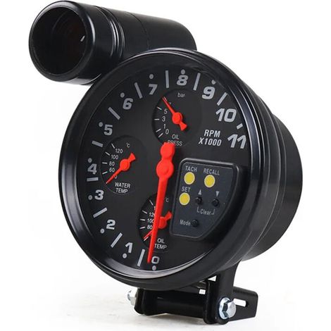 Tachymètre de voiture de 5 pouces, jauge de température d'huile, compteur de pression (1/5)