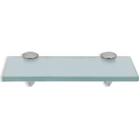 Randaco Étagère murale Verre,Tablette en verre de salle de bain 30 x 10 cm 8 mm  Givré