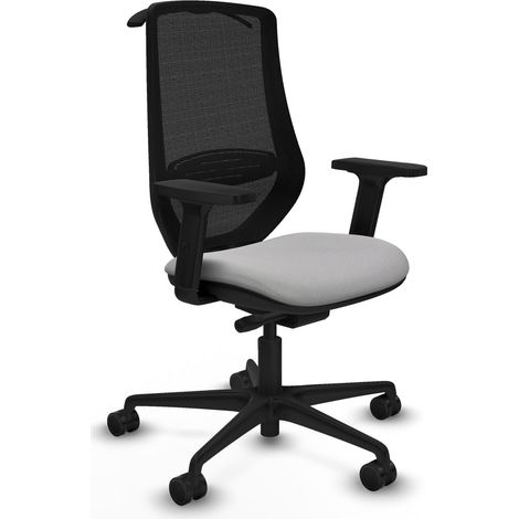 Piqueras y Crespo Mardos chaise bureau gris clair ergonomique
