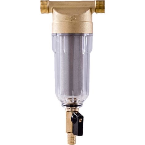 1 Filtre à sédiments, Précision 40-80 microns, Boîtier transparent, Pour eau de puits et maison (1/5)