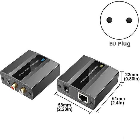 Cet extendeur audio analogique peut transmettre des signaux stéréo 3,5 mm sur un seul câble Ethernet Cat5E/6/7, avec une distance de transmission allant jusqu'à 500 mètres. (1/4)