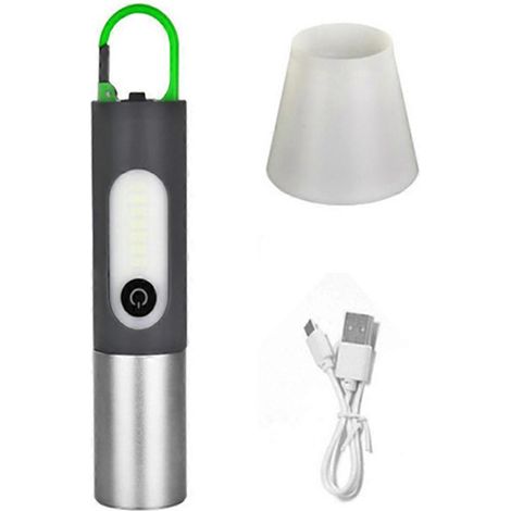 Lampe torche LED zoomable, haute luminosité, rechargeable, 4 modes d'éclairage, projecteur pour usage extérieur (1/5)