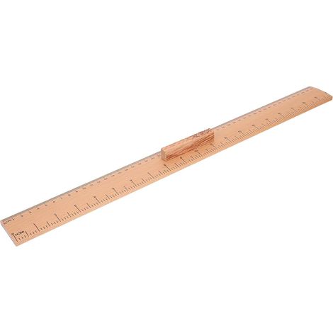 Règle en bois avec double échelle de mesure Règle de coupe précise pour la couture et les travaux manuels Règle de couture portable pour l'enseignement et l'artisanat dans un design classique en bois (1/5)