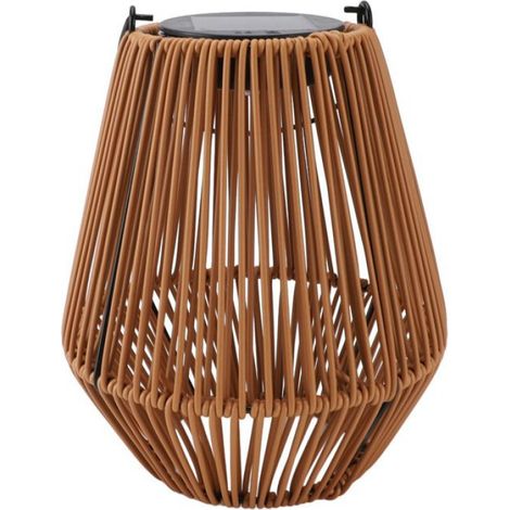 Lanterne solaire décorative - Ulisem - Rotin plastique - IP44 - Lumière chaude (1/5)