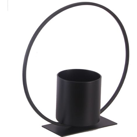 TrendLine Pflanztopf Metall Ø 10 x 30 cm schwarz Übertopf