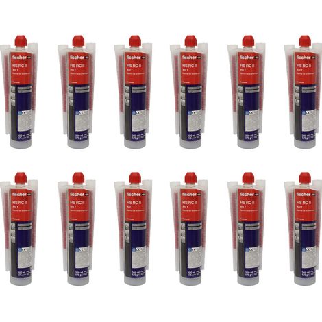 Carton de 12 Résines Hybride de scellement de fer à béton FIS RC II 300 T - 300ml - Fischer
