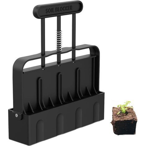 Machine à briqueter le terreau pour semis, machine manuelle à briqueter le terreau, briquettes de terre carrées, outils de jardinage, noir (1/5)