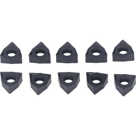 10 plaquettes de tournage carbure revêtu WNMU080608, outil de coupe pour tour CNC et fraisage (1/5)