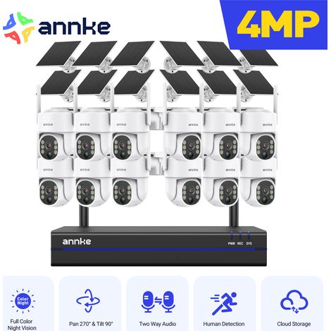 ANNKE Telecamera di sicurezza di rete intelligente per esterni da 4 MP con audio bidirezionale, visione notturna, impermeabile, 12 pezzi (1/5)
